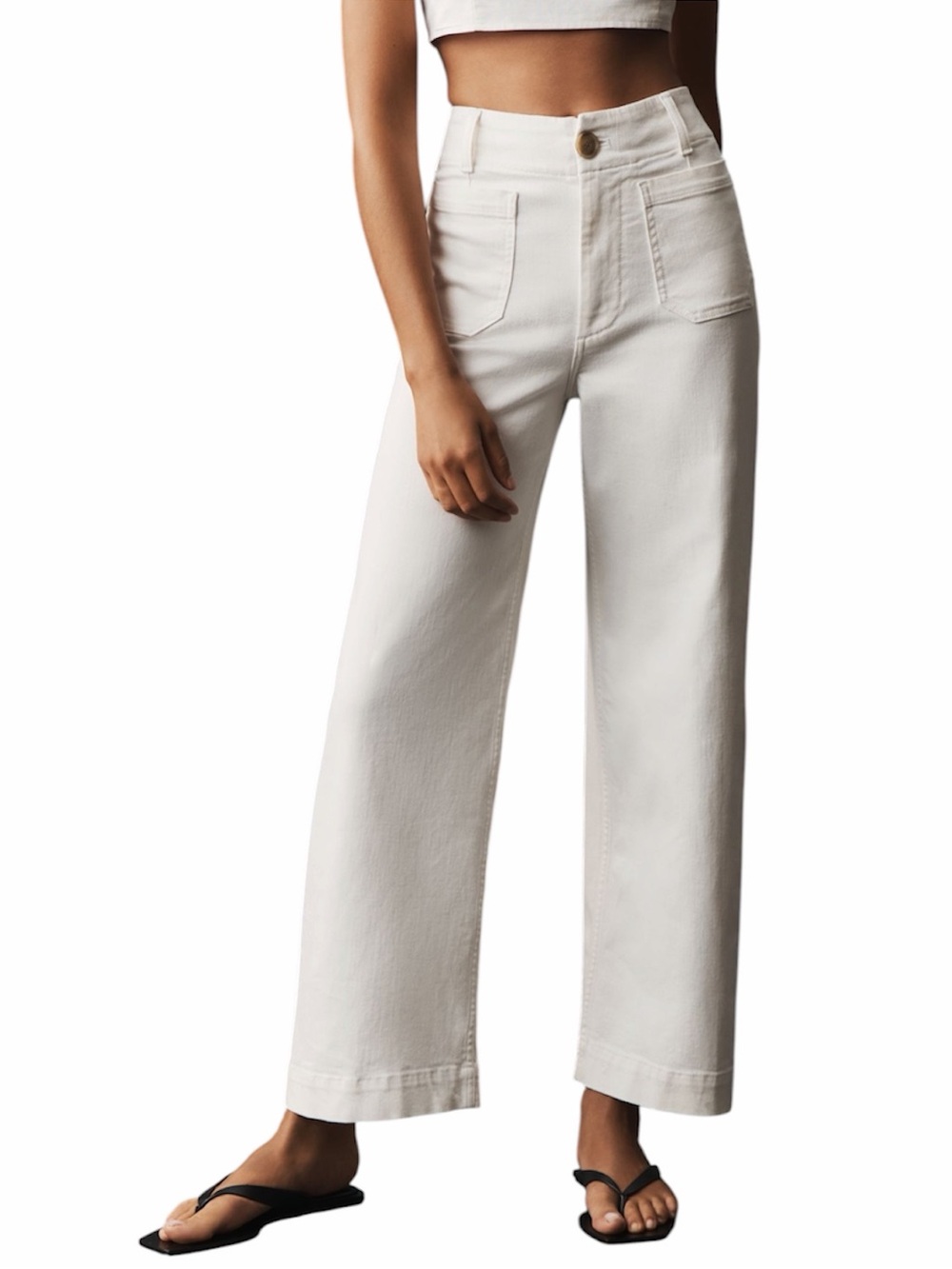 • Maeve • Colette High-Rise Wide-Leg Full-Length Jeans